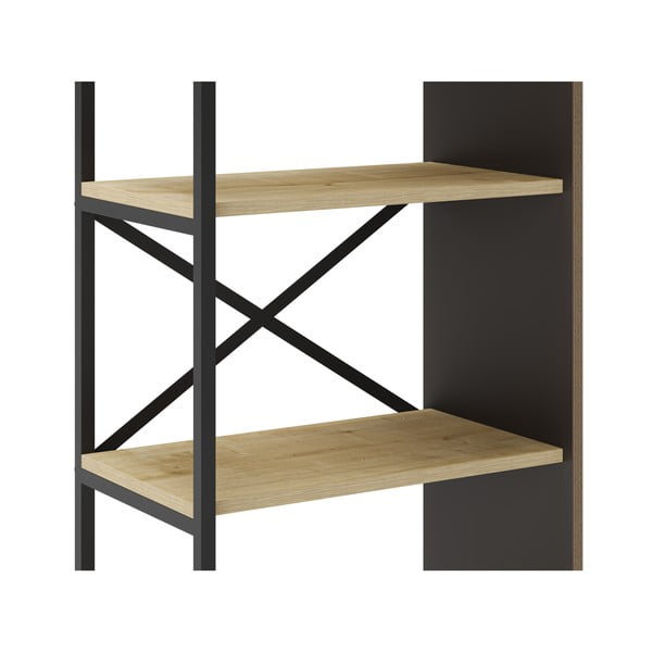 Knihovna v dekoru dubu v přírodní barvě 58x175 cm Ara – Marckeric-image-4