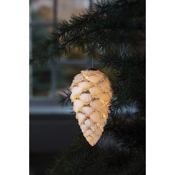 Bílá závěsná vánoční světelná dekorace ø 7 cm Celina – Sirius-image-1