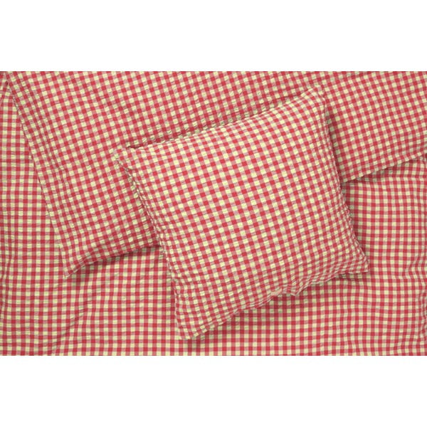 Červené/žluté krepové povlečení na dvoulůžko/prodloužené 200x220 cm Bæk&Bølge – JUNA-image-3