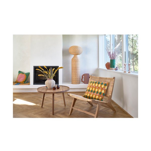 Stojací lampa v přírodní barvě s ratanovým stínidlem (výška 130 cm) Vinka – Villa Collection-image-1