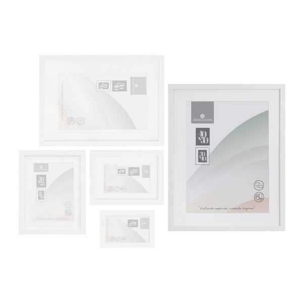 Bílý rámeček na zeď 42x52 cm Sencillo – Casa Selección-image-1