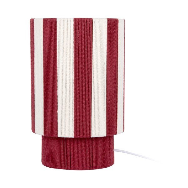 Červená/bílá provazová stolní lampa (výška 35 cm) Vienna Stripes – Leitmotiv