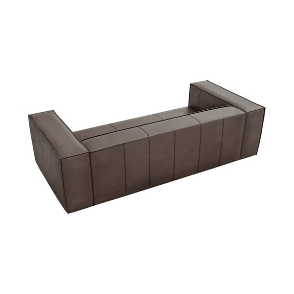 Hnědá kožená pohovka 227 cm Madame – Windsor & Co Sofas-image-4
