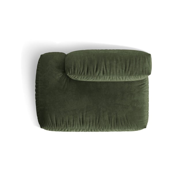 Zelený sametový modul pohovky (levý roh) Martina – Micadoni -image-3