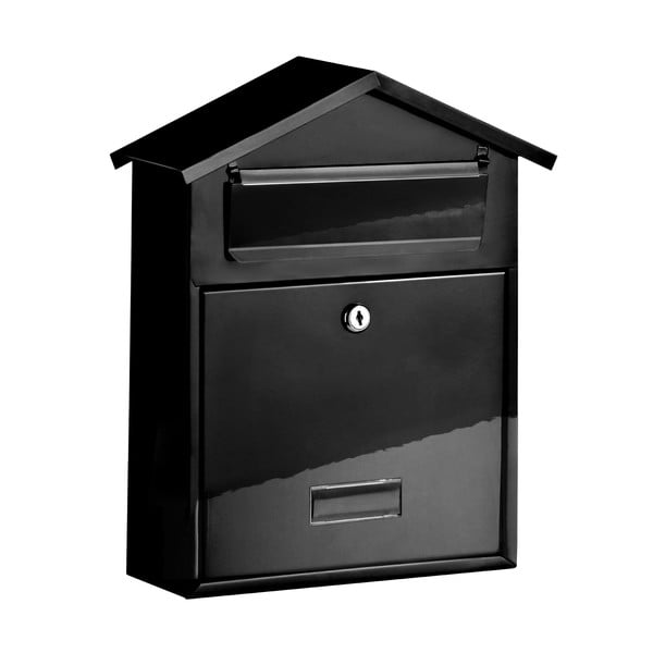 Černá poštovní schránka Premier Housewares, šířka 30 cm