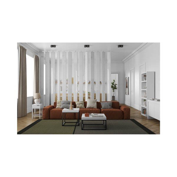 Bílý odkládací stolek s černou konstrukcí TemaHome Petra-image-2