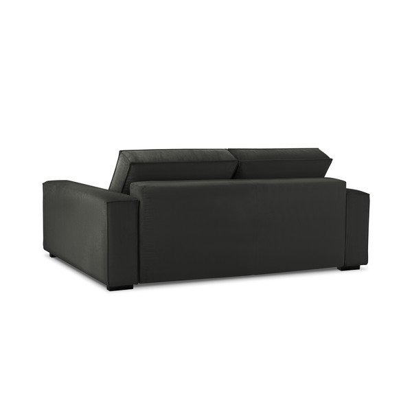 Černá manšestrová rozkládací pohovka Mazzini Sofas Azalea-image-3