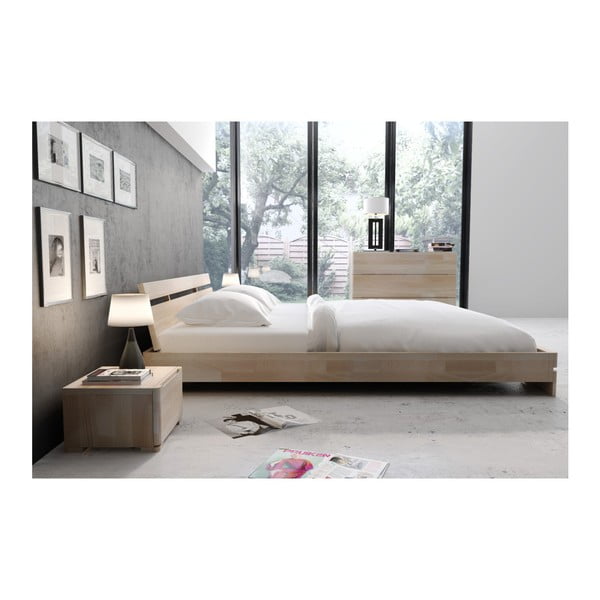 Noční stolek z bukového dřeva se zásuvkou SKANDICA Sparta-image-4