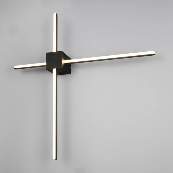 Matně černé LED stmívatelné nástěnné svítidlo Cassino – Trio-image-1