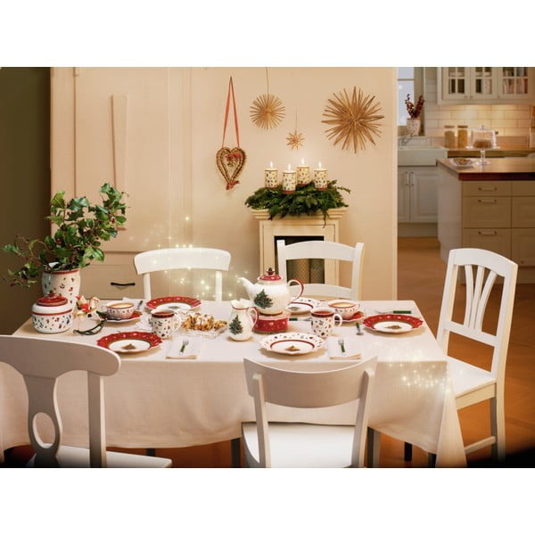 Bílo-červený porcelánový vánoční talíř Toy's Delight Villeroy&Boch, ø 24 cm-image-2