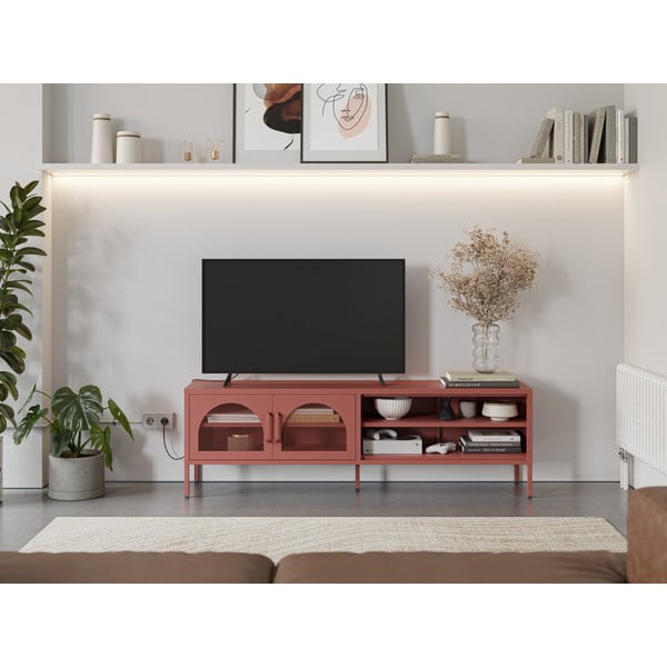 TV stolek v cihlové barvě 160x50 cm Diora – Marckeric-image-1