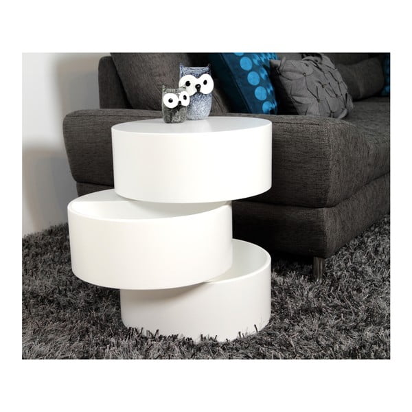 Bílý odkládací stolek Actona Pop, ⌀ 40 cm-image-4