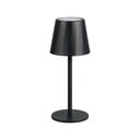Matně černá LED stolní lampa s kovovým stínidlem (výška 21 cm) Diaz – Reality