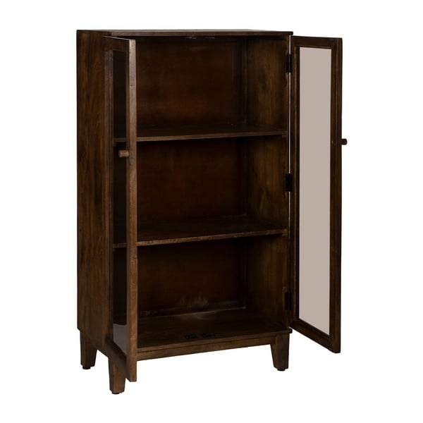 Hnědá vitrína z mangového dřeva 80x140x40 cm Ravi – Ixia-image-2