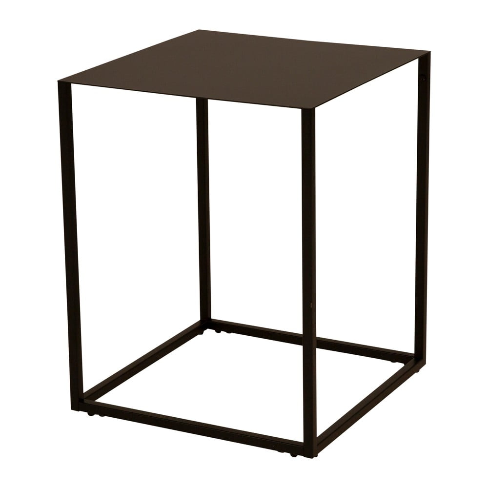 Černý kovový odkládací stolek Canett Lite, 40 x 40 cm