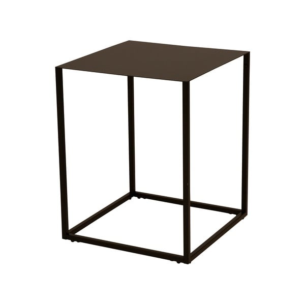 Černý kovový odkládací stolek Canett Lite, 40 x 40 cm