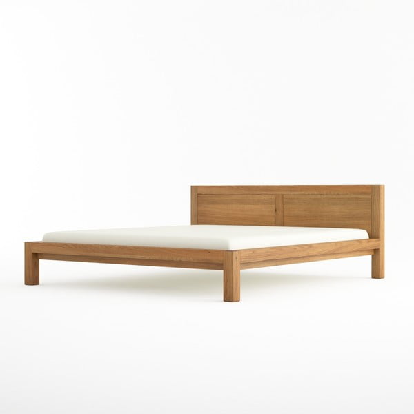 Dvoulůžková postel z masivního dubového dřeva Javorina Direct, 160 x 200 cm