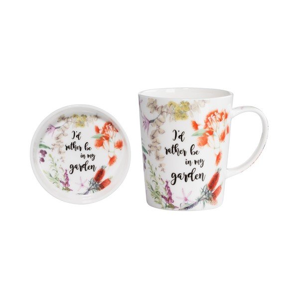 Set hrnku s podnosem z kostního porcelánu Maxwell & Williams Rather Be, 400 ml