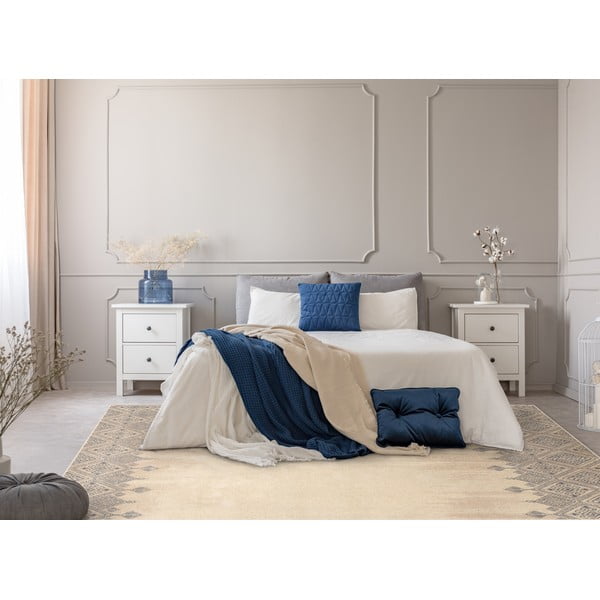 Béžový vlněný koberec 133x180 cm Decori – Agnella-image-1