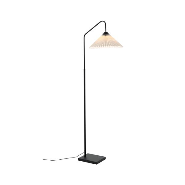 Černá/krémová látková stojací lampa s ohybatelnou konstrukcí (výška 155 cm) Kate – Ellos Home-image-3