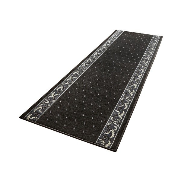 Černý běhoun s bílými detaily Hanse Home Ornament, 80 x 350 cm-image-3