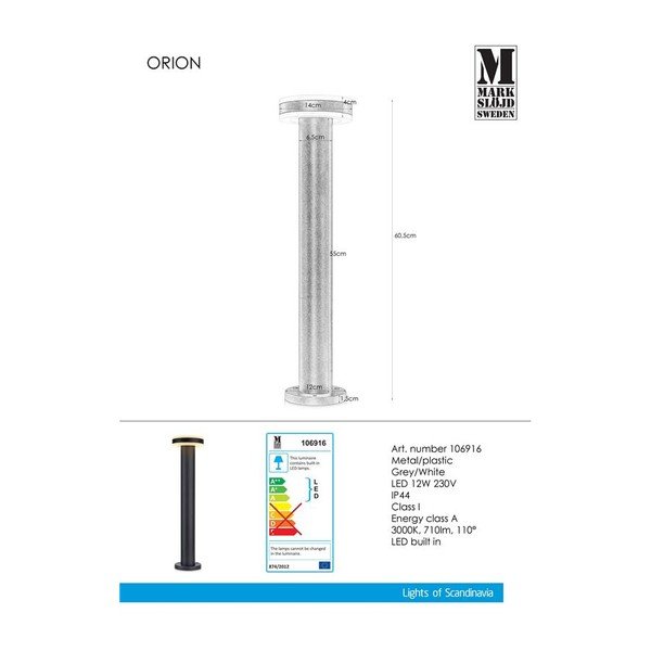 Černé svítidlo Markslöjd Orion-image-1