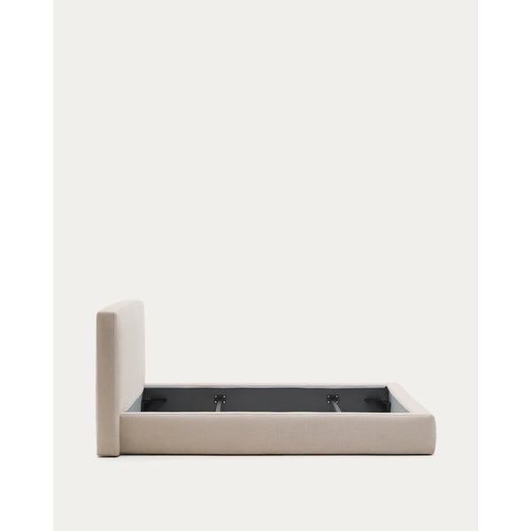 Béžová čalouněná jednolůžková postel bez roštu 90x200 cm Blok – Kave Home-image-4