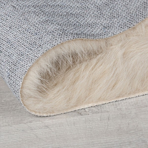 Krémová syntetická kožešina 80x150 cm Waffle Faux Fur – Flair Rugs-image-3