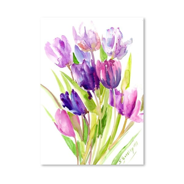 Plakát Purple Tulips od Suren Nersisyan