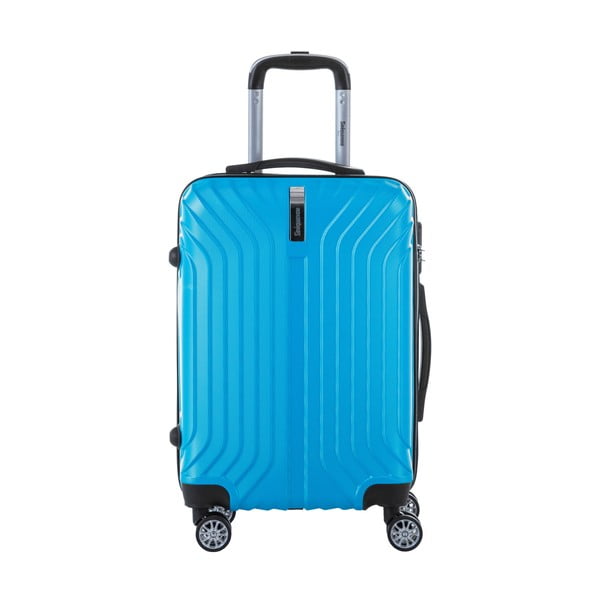 Tyrkysově modrý cestovní kufr na kolečkách s kódovým zámkem SINEQUANONE Rozalina, 44 l