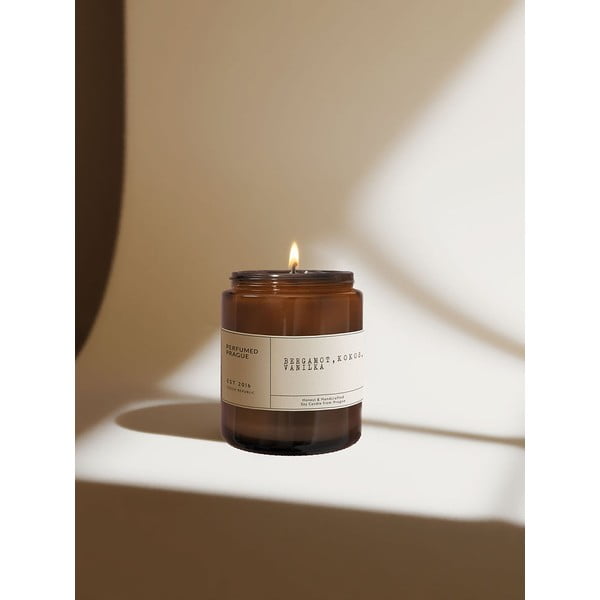 Vonná sojová svíčka doba hoření 40 h #32 Bergamot, Coconut, Vanilla – Perfumed Prague