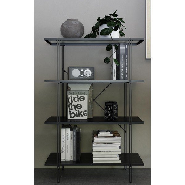 Černá knihovna v dekoru dubu 79x117 cm Wainwright - Queer Eye-image-1