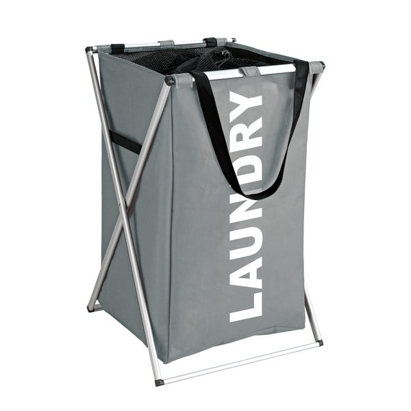 Šedý koš na prádlo Wenko Uno Laundry, 52 l