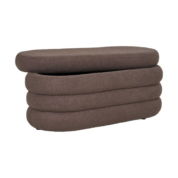 Hnědá lavice z textilie bouclé Dartford – House Nordic-image-4