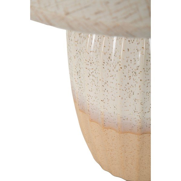 Krémová keramická stolní lampa s textilním stínidlem (výška 44 cm) Japandi – Mauro Ferretti-image-4