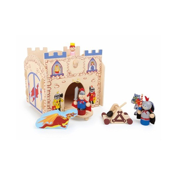 Dřevěný domeček na hraní s figurkami Legler Knights