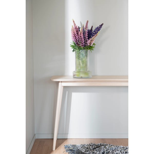 Konzolový stolek v dekoru dubu v přírodní barvě 120x40 cm Yumi - Rowico-image-1