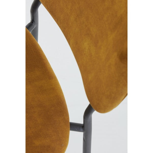 Sametová barová židle v hořčicové barvě 92 cm Emma – Light & Living-image-1