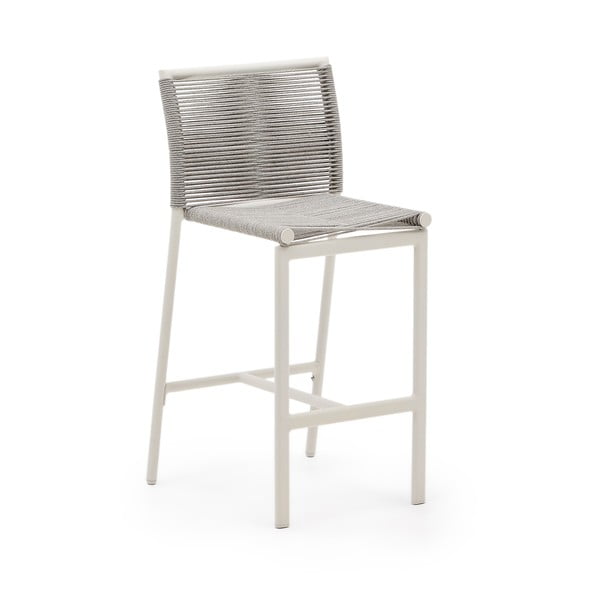 Bílá kovová zahradní barová židle Culip – Kave Home