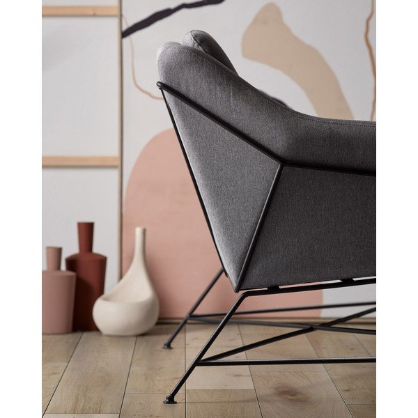 Šedá pohovka 128 cm Brida – Kave Home-image-2