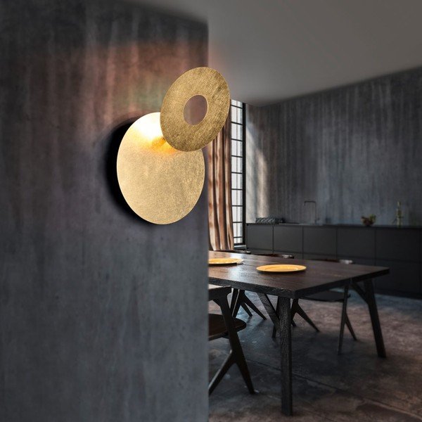 LED nástěnné svítidlo ve zlaté barvě Leano – Trio-image-4