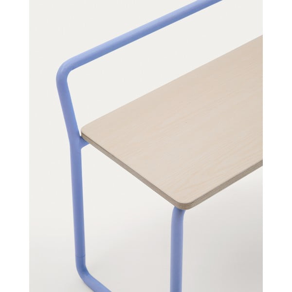 Modrá/v přírodní barvě lavice Tinn – Kave Home-image-3