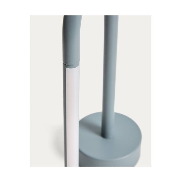 Světle modrá kovová LED stolní lampa (výška 30 cm) Bow – Kave Home-image-4