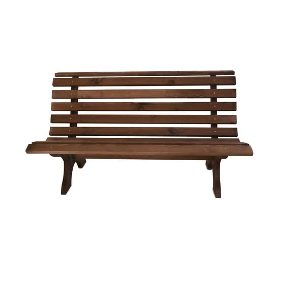 Hnědá dřevěná zahradní lavice Retro – Rojaplast-image-2