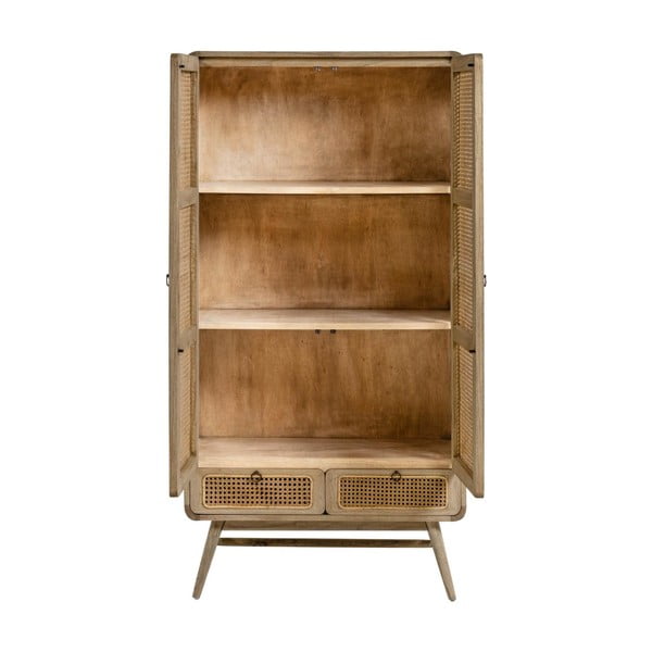 Šatní skříň z masivu mindi v přírodní barvě 90x175 cm Nalu – Kave Home-image-3