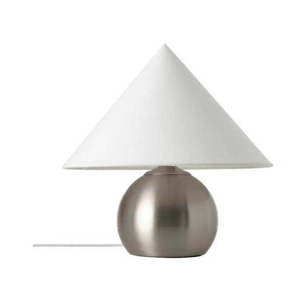 Bílá/v leskle stříbrné barvě látková stolní lampa (výška 38 cm) Connie – Ellos Home