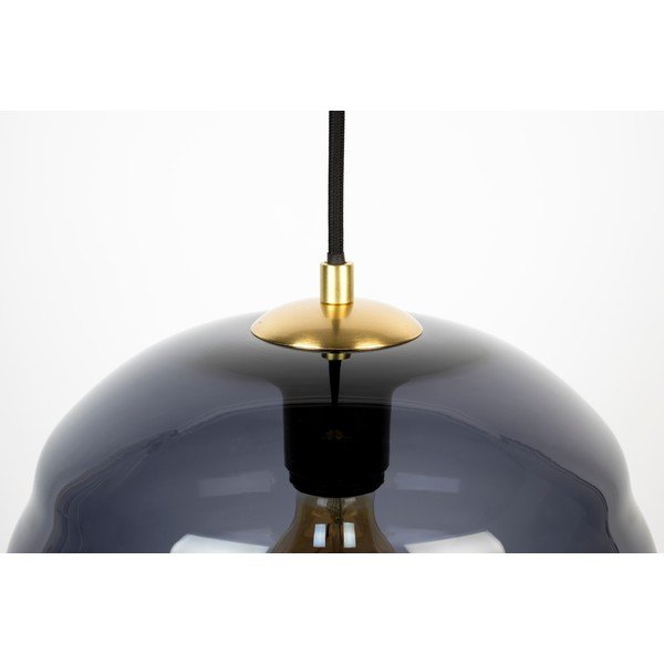 Šedé závěsné svítidlo se skleněným stínítkem 25x25 cm Lauren - White Label-image-2