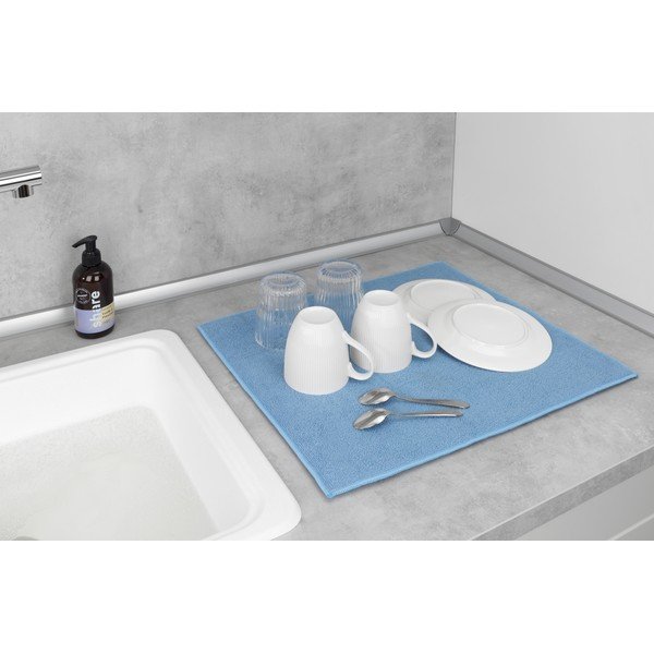 Modrá absorpční podložka na umyté nádobí Wenko Miko-image-3