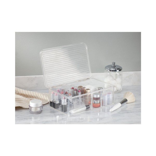 Organizér InterDesign Clarity Lipstick & Cosmetic Box, 27,5 x 18,5 x 9,5 cm-image-2