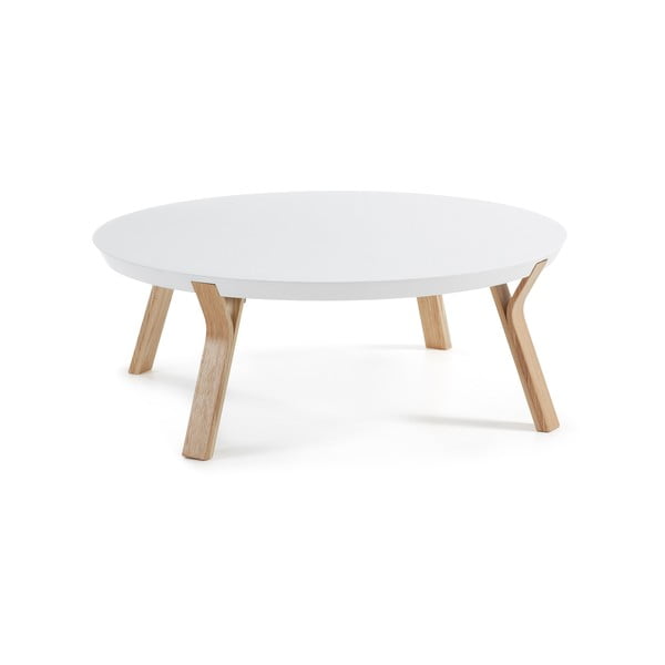 Bílý konferenční stolek Kave Home Solid, Ø 90 cm